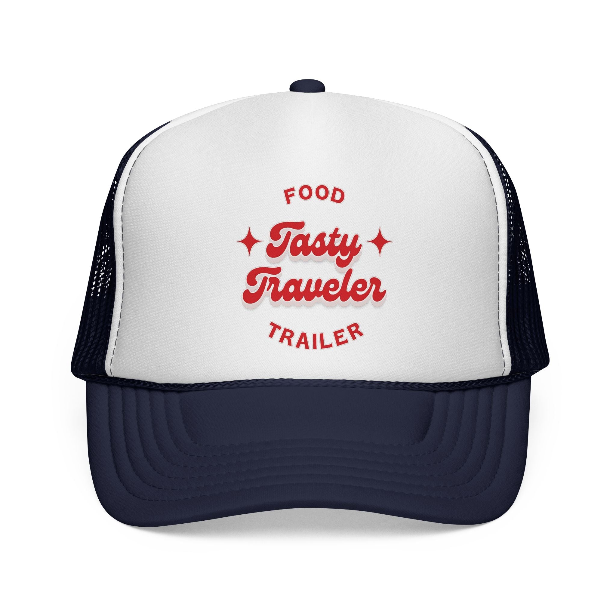 Tasty Traveler Trucker Hat — Food Trailer Chef Vintage Mesh Cap