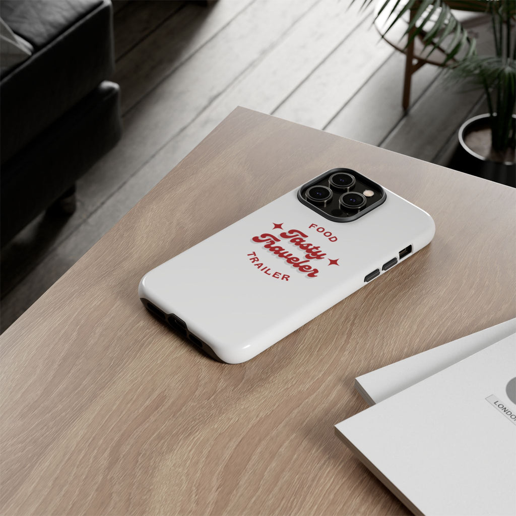 Phone Case — “Tasty Traveler” Food Trailer Retro Logo Protective Cover