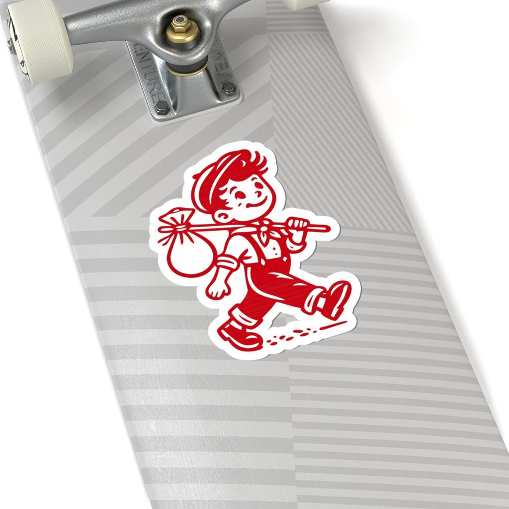 Wandering Boy Vintage Red Kiss-Cut Sticker