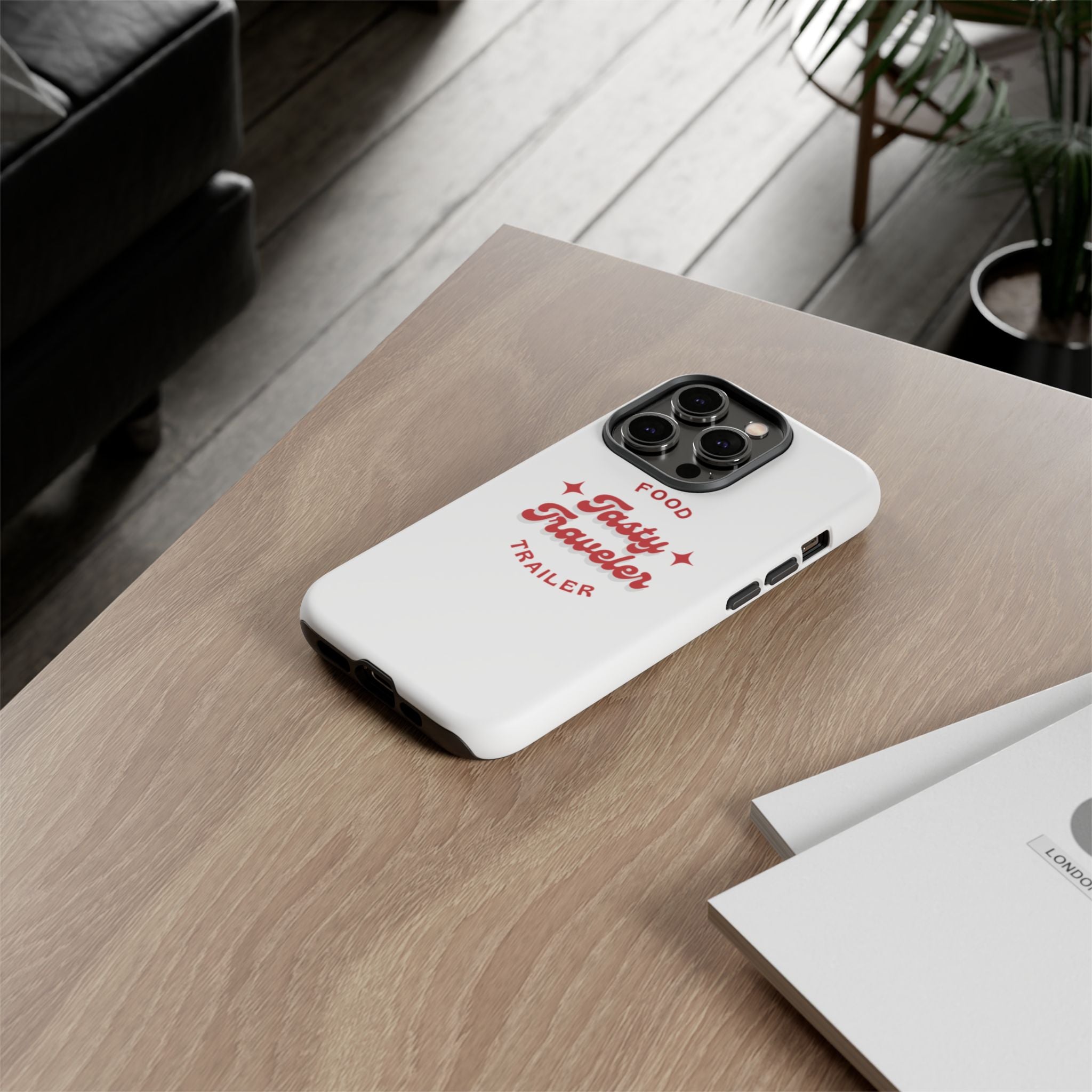 Phone Case — “Tasty Traveler” Food Trailer Retro Logo Protective Cover
