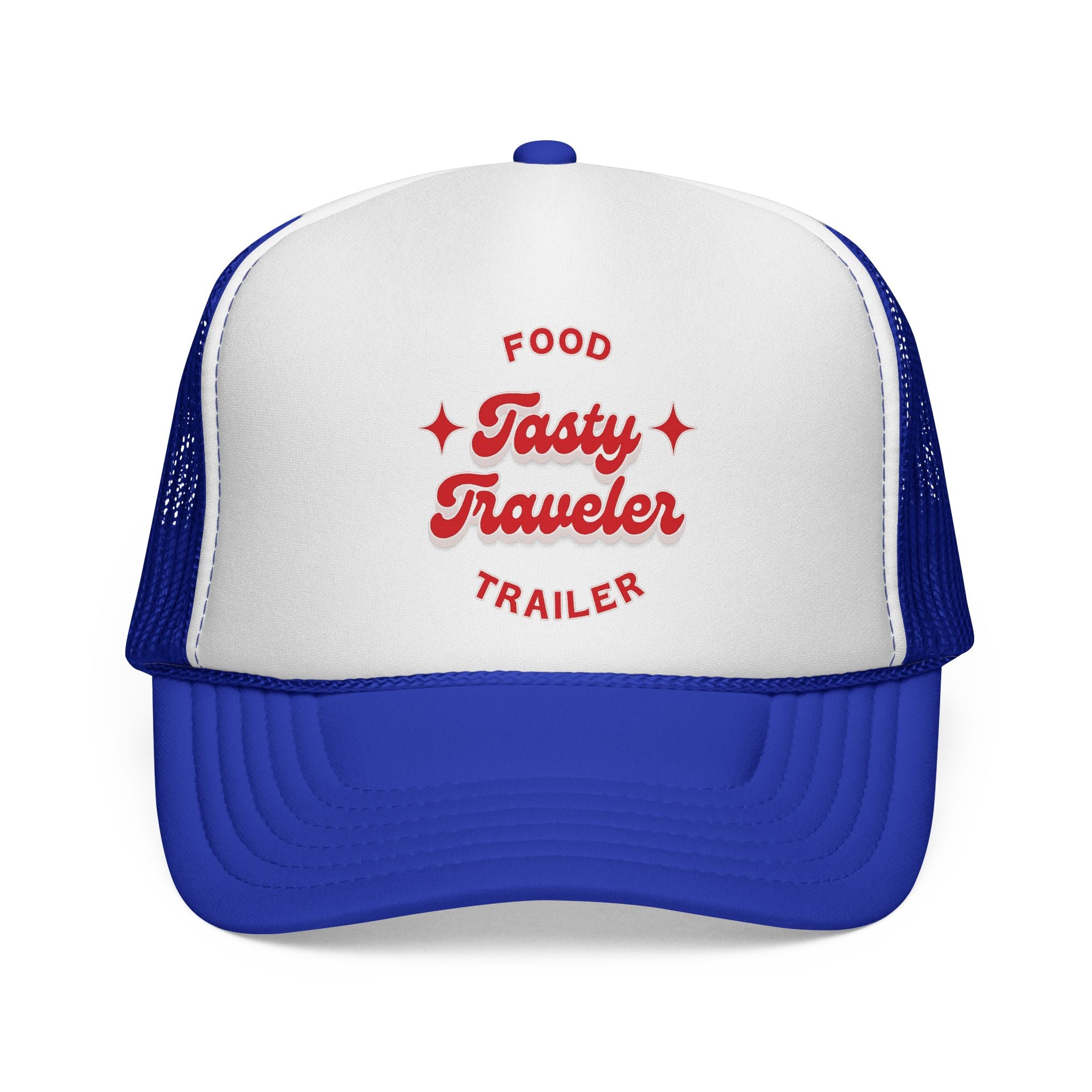 Tasty Traveler Trucker Hat — Food Trailer Chef Vintage Mesh Cap