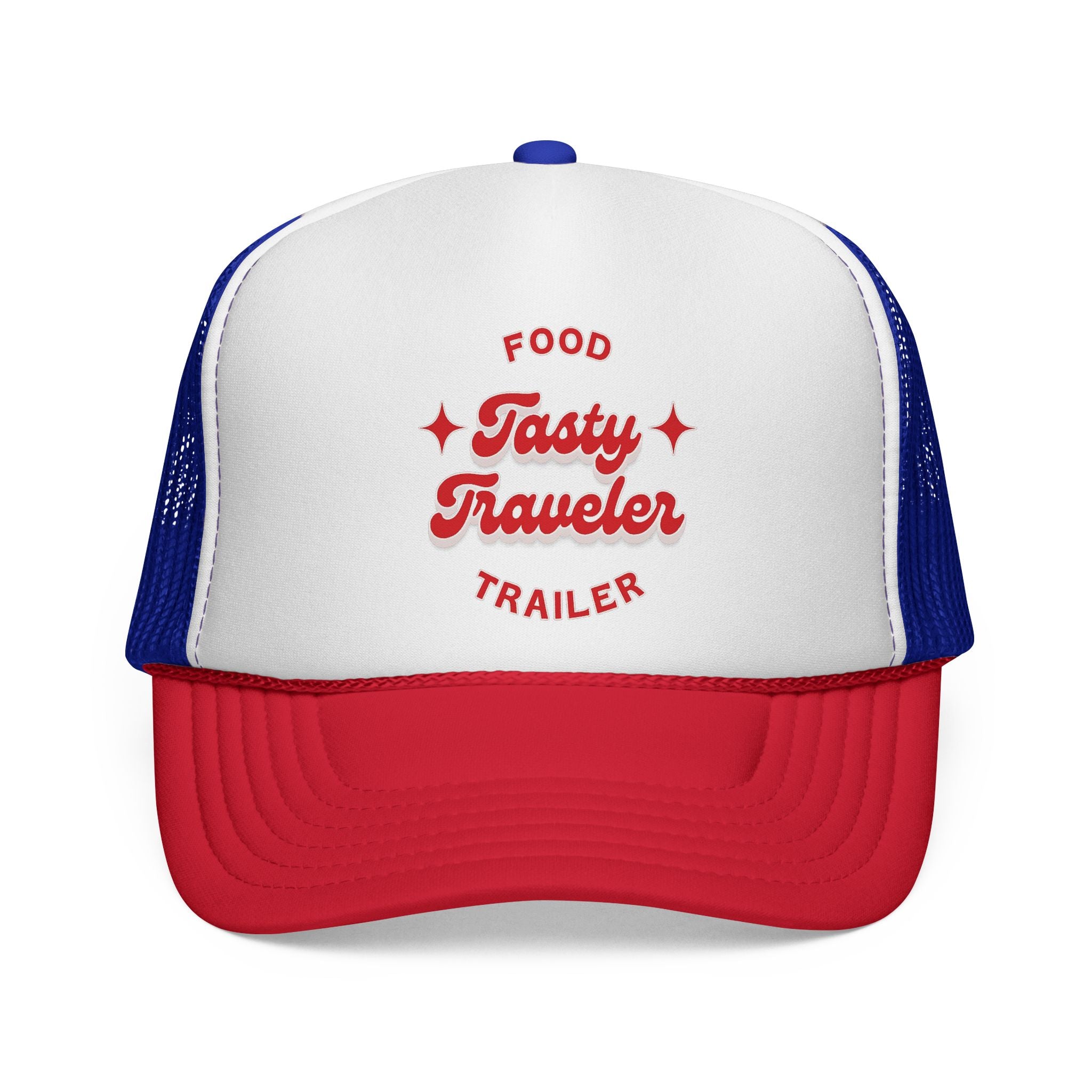 Tasty Traveler Trucker Hat — Food Trailer Chef Vintage Mesh Cap