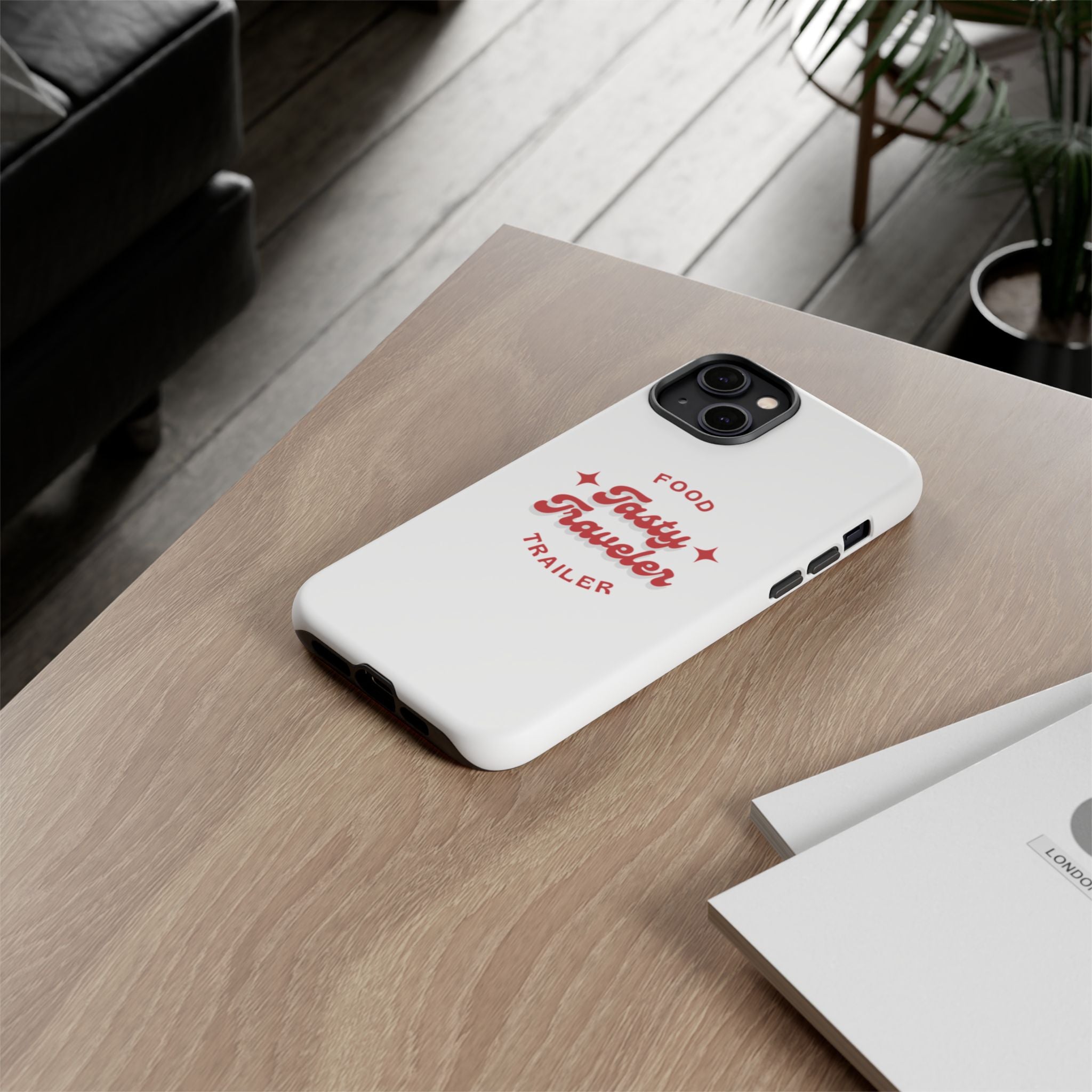 Phone Case — “Tasty Traveler” Food Trailer Retro Logo Protective Cover
