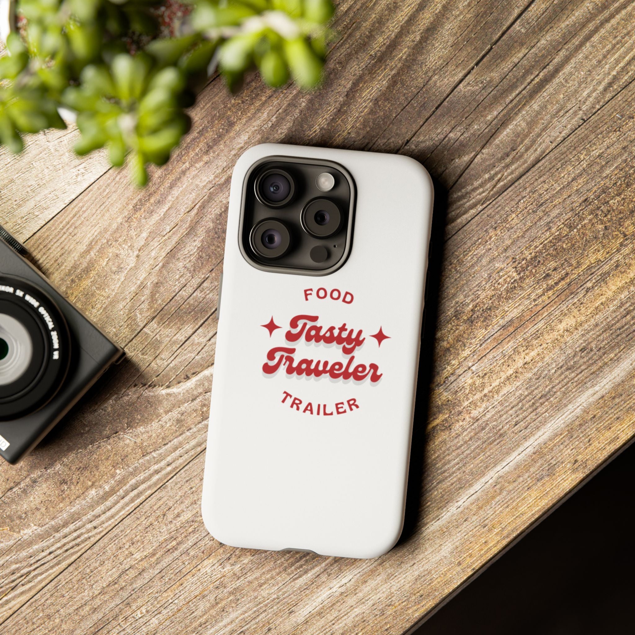 Phone Case — “Tasty Traveler” Food Trailer Retro Logo Protective Cover
