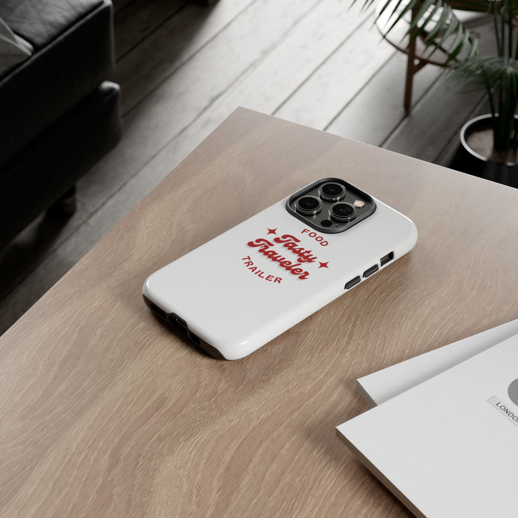Phone Case — “Tasty Traveler” Food Trailer Retro Logo Protective Cover