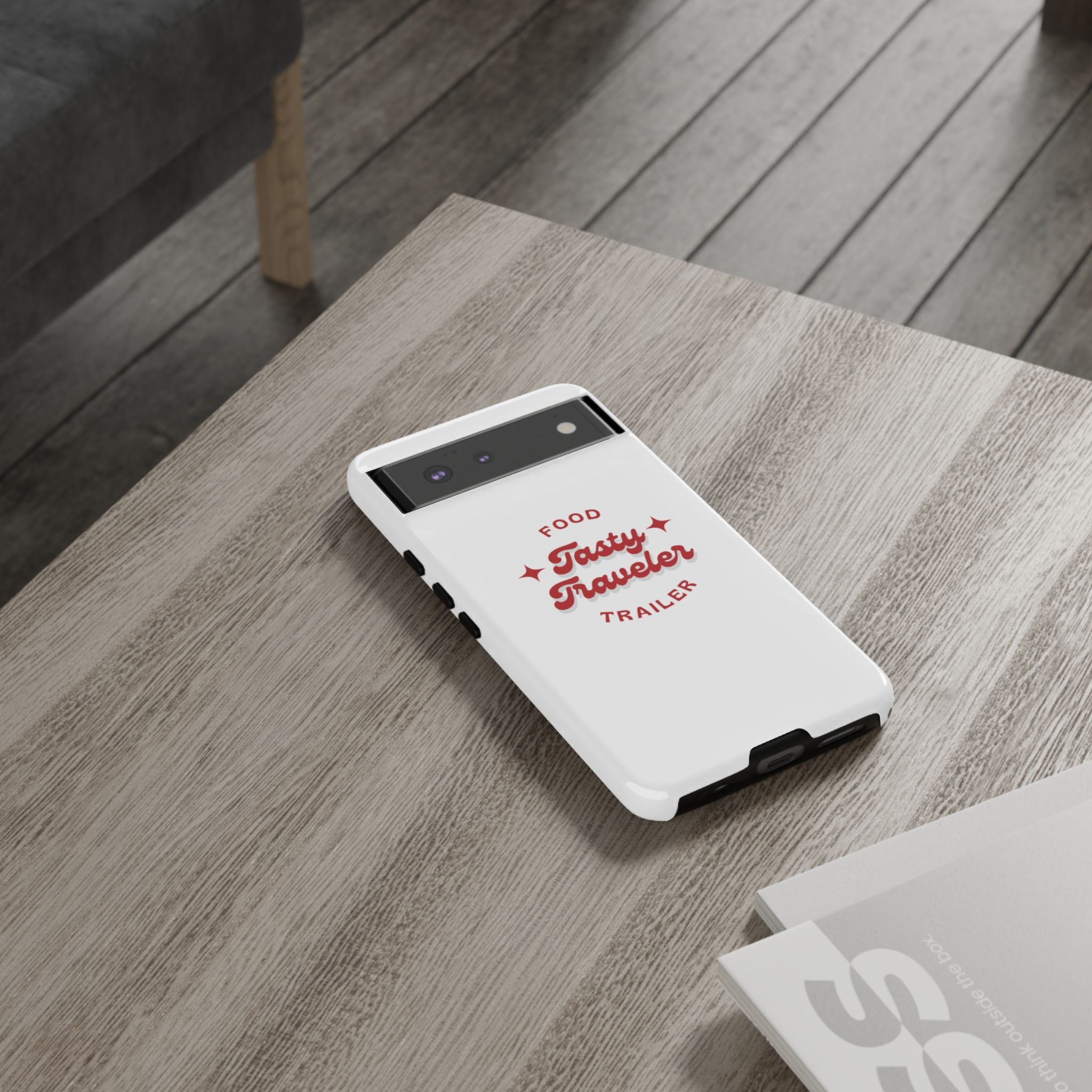 Phone Case — “Tasty Traveler” Food Trailer Retro Logo Protective Cover