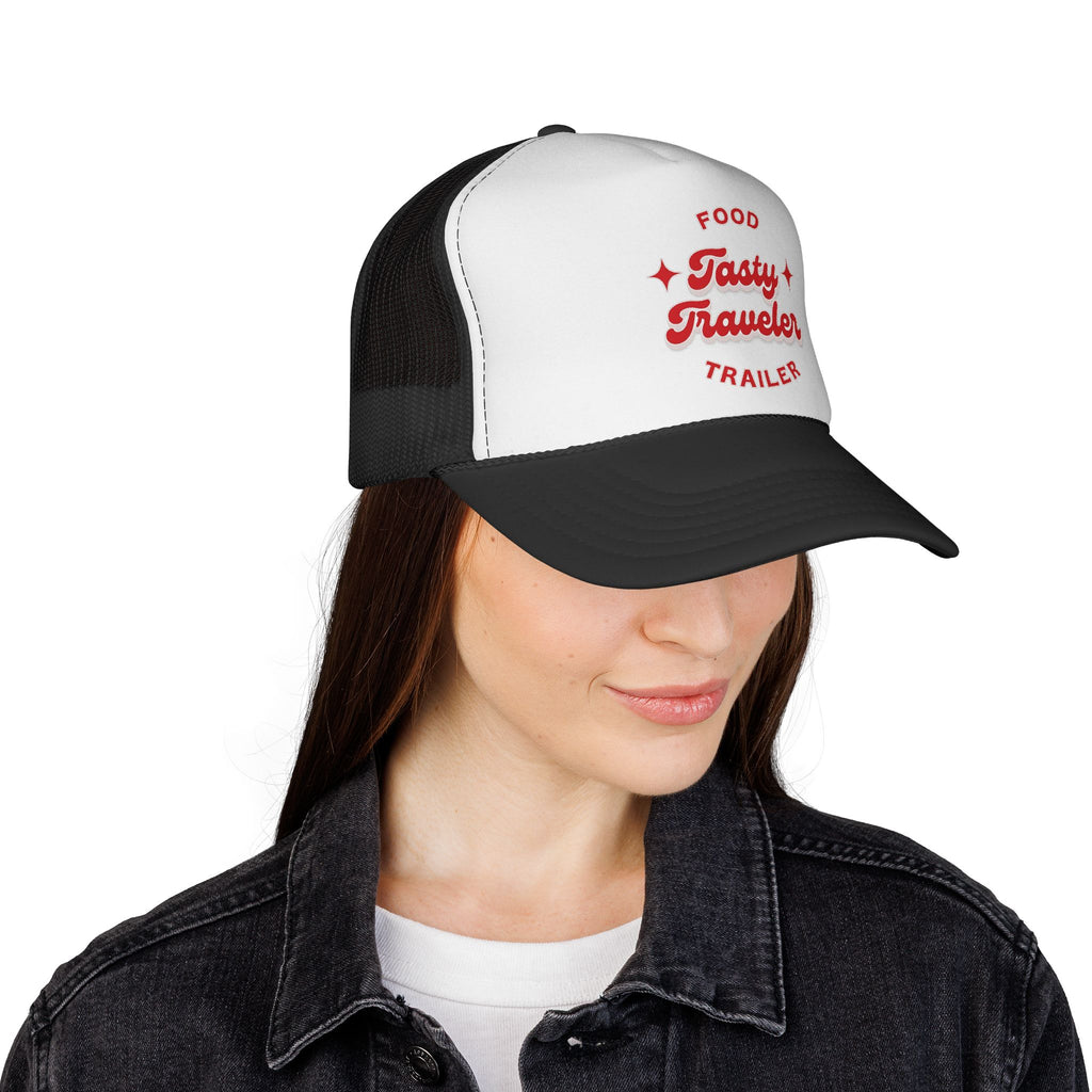Tasty Traveler Trucker Hat — Food Trailer Chef Vintage Mesh Cap