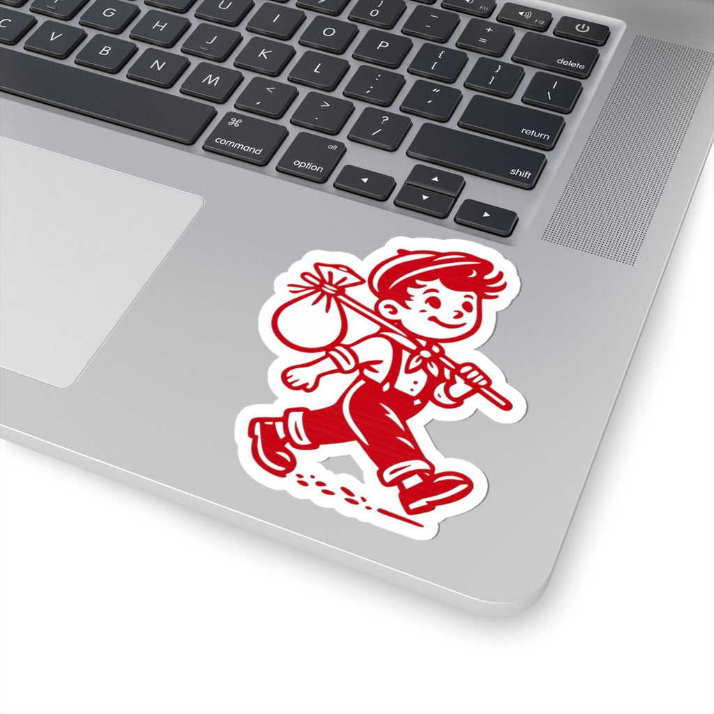Wandering Boy Vintage Red Kiss-Cut Sticker