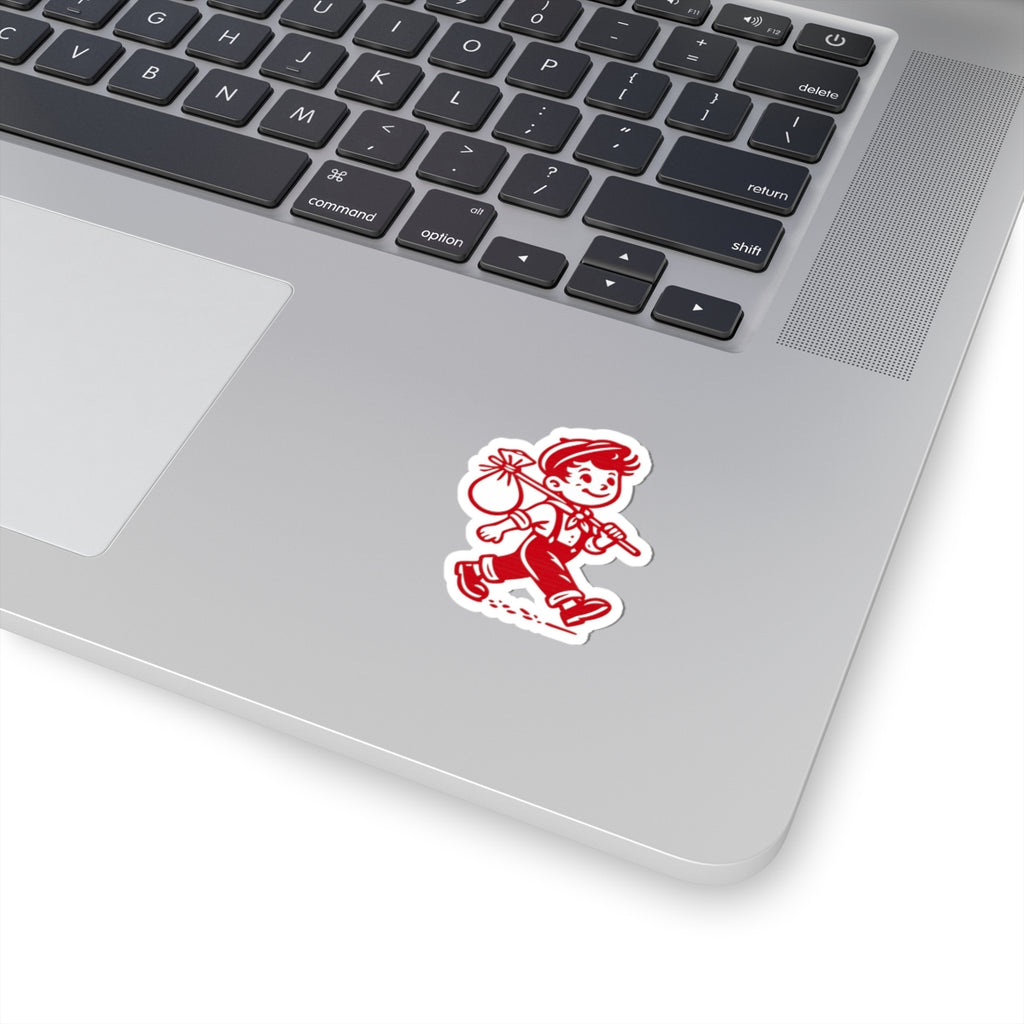 Wandering Boy Vintage Red Kiss-Cut Sticker