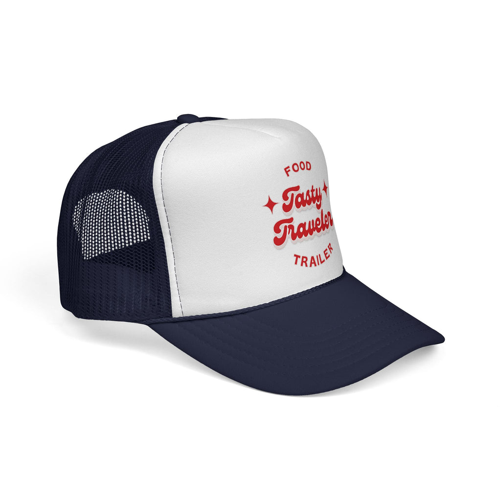 Tasty Traveler Trucker Hat — Food Trailer Chef Vintage Mesh Cap