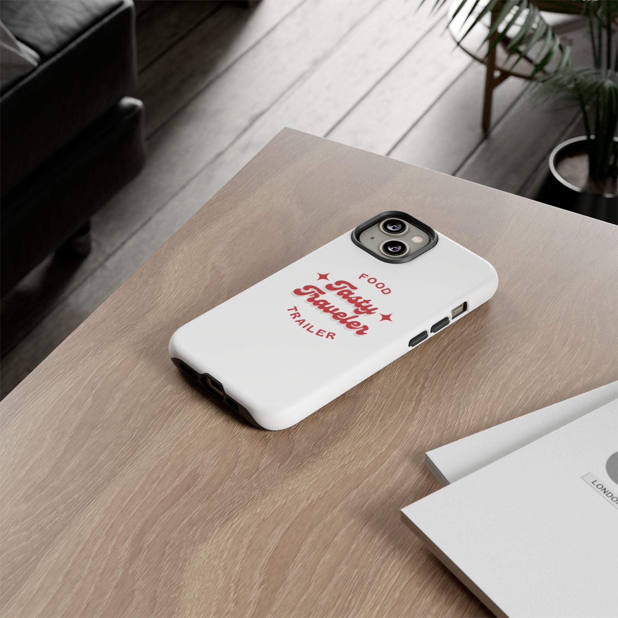 Phone Case — “Tasty Traveler” Food Trailer Retro Logo Protective Cover