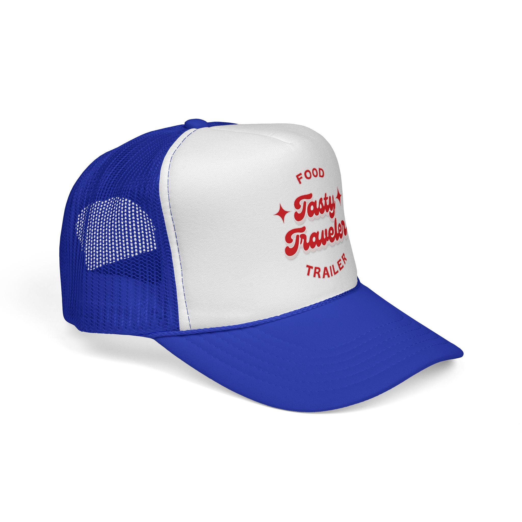 Tasty Traveler Trucker Hat — Food Trailer Chef Vintage Mesh Cap
