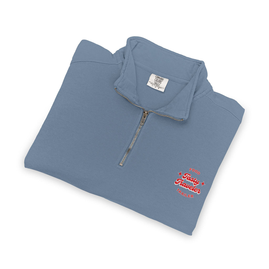 Quarter-Zip Sweatshirt — Retro Red Surf Logo