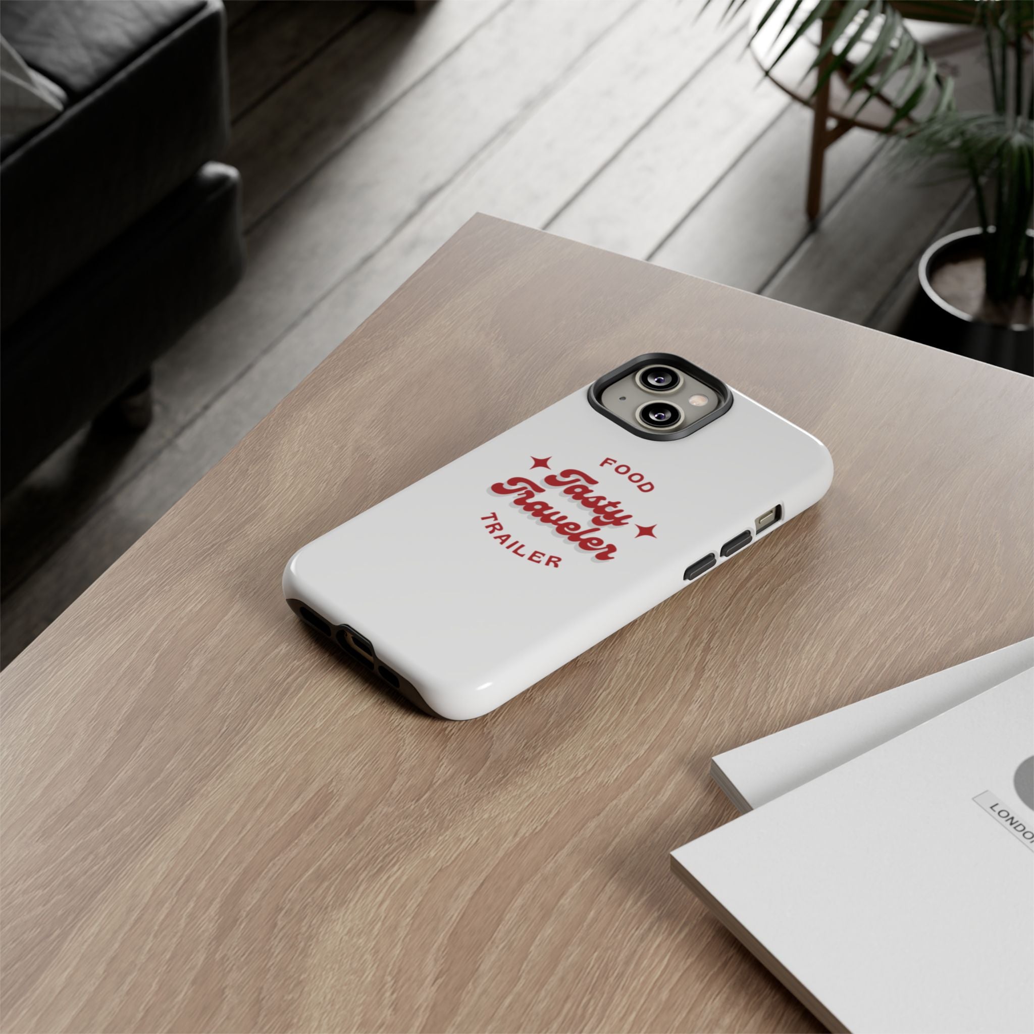 Phone Case — “Tasty Traveler” Food Trailer Retro Logo Protective Cover