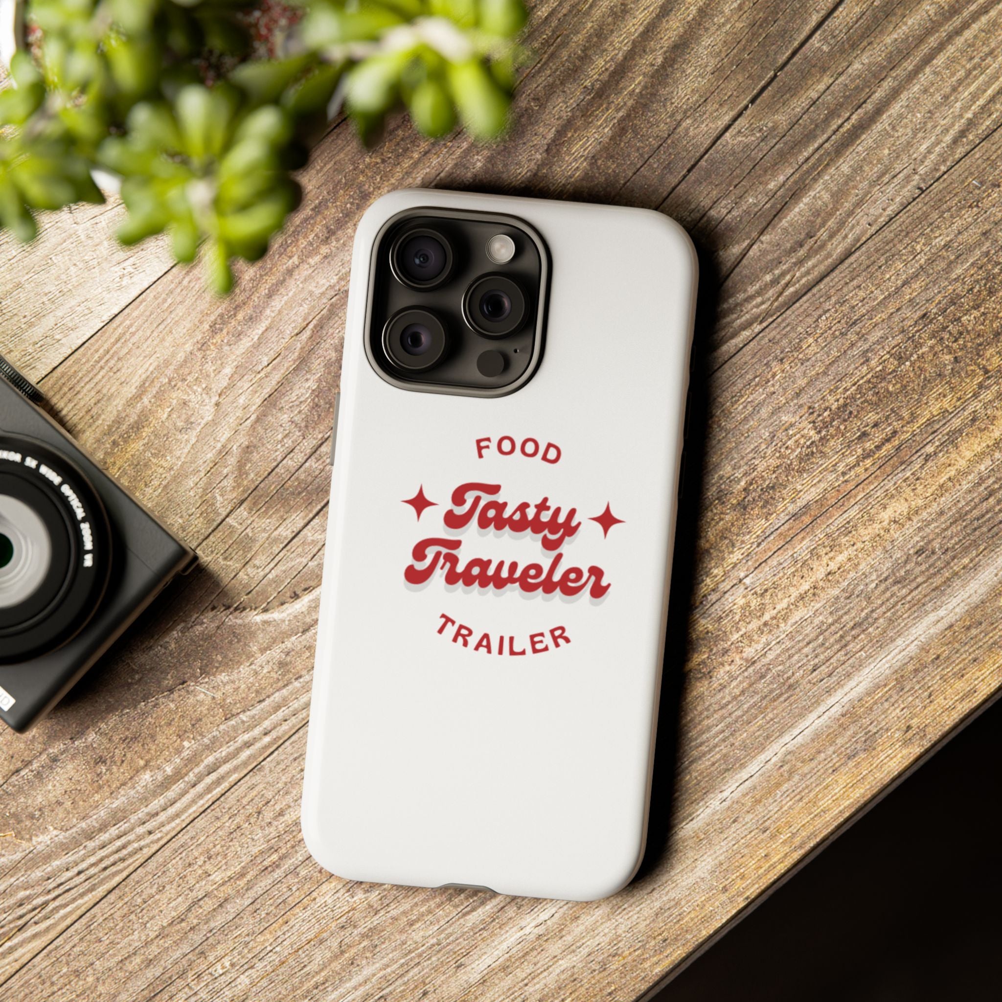 Phone Case — “Tasty Traveler” Food Trailer Retro Logo Protective Cover
