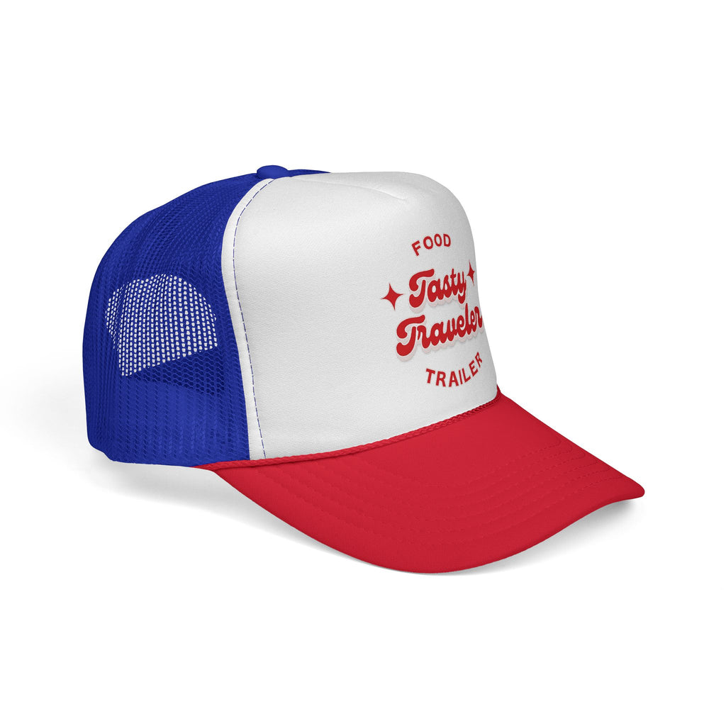 Tasty Traveler Trucker Hat — Food Trailer Chef Vintage Mesh Cap