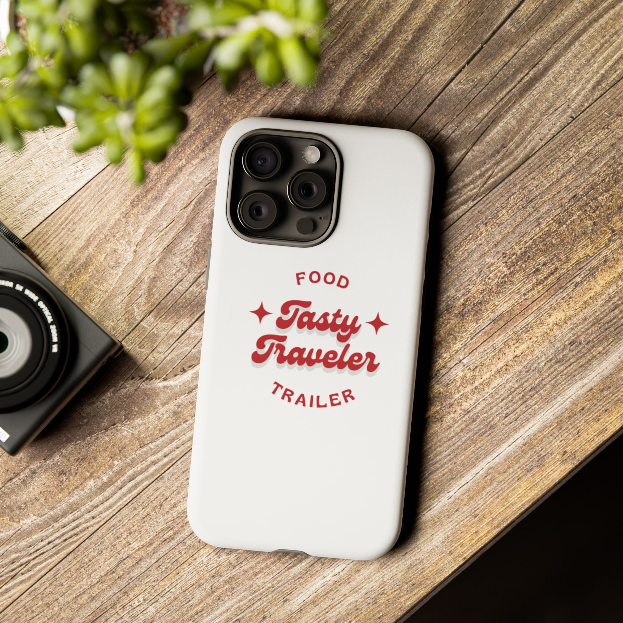 Phone Case — “Tasty Traveler” Food Trailer Retro Logo Protective Cover