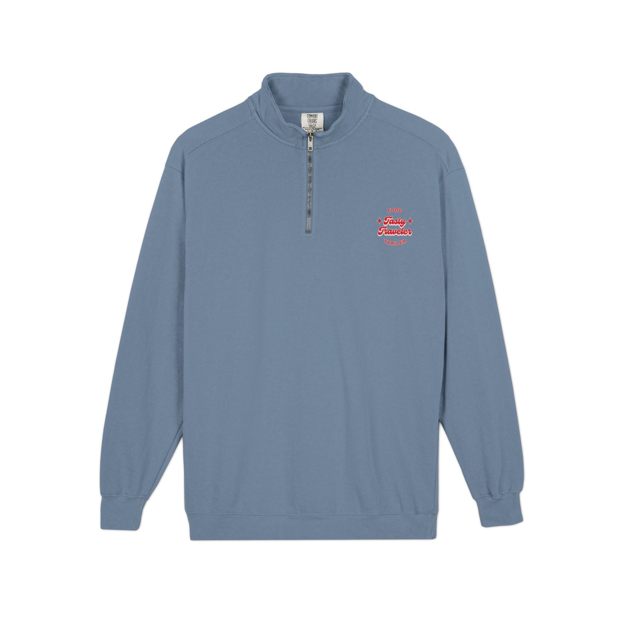 Quarter-Zip Sweatshirt — Retro Red Surf Logo