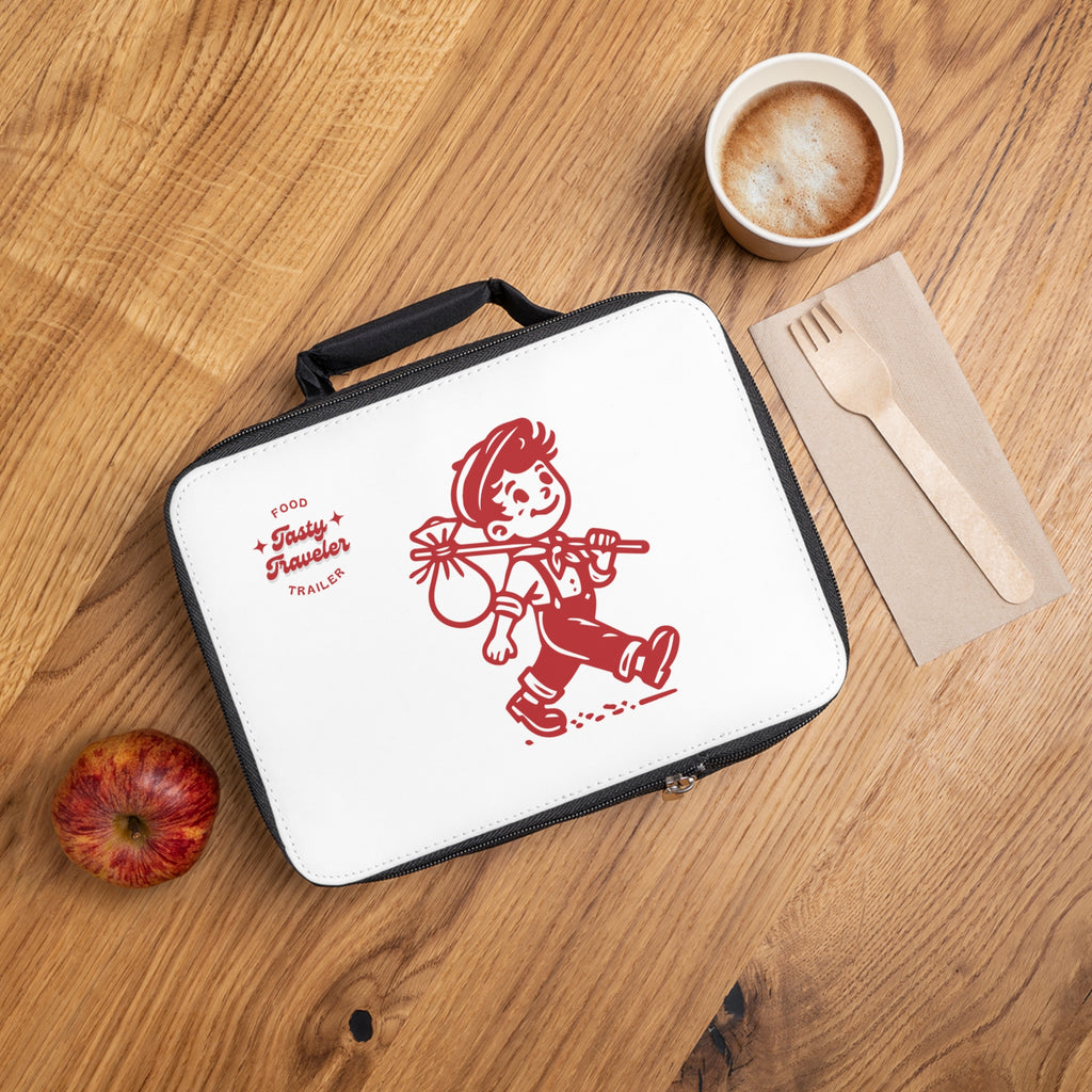 Retro 'Tasty Traveler' Lunch Bag — Vintage Kids Picnic Cooler