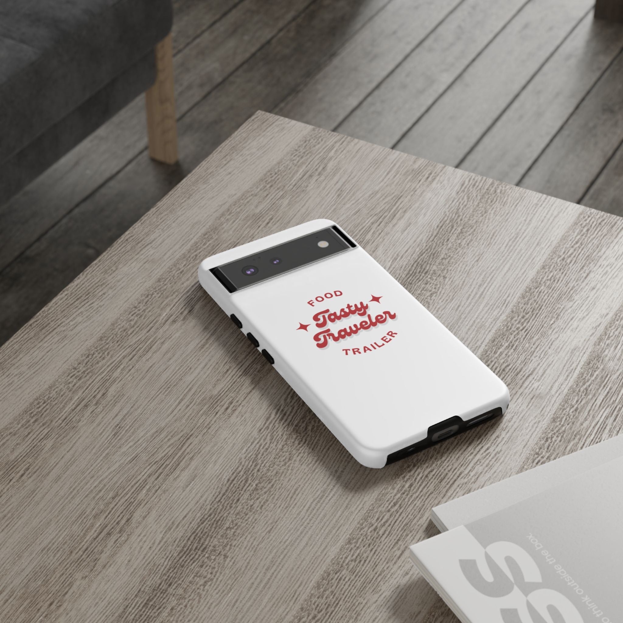 Phone Case — “Tasty Traveler” Food Trailer Retro Logo Protective Cover